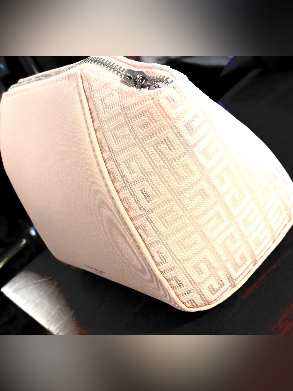 Givenchy Beautiful Rare Rose Pink Cosmetic Pouch with Silver Givenchy Embossing - Picture 5 of 17
